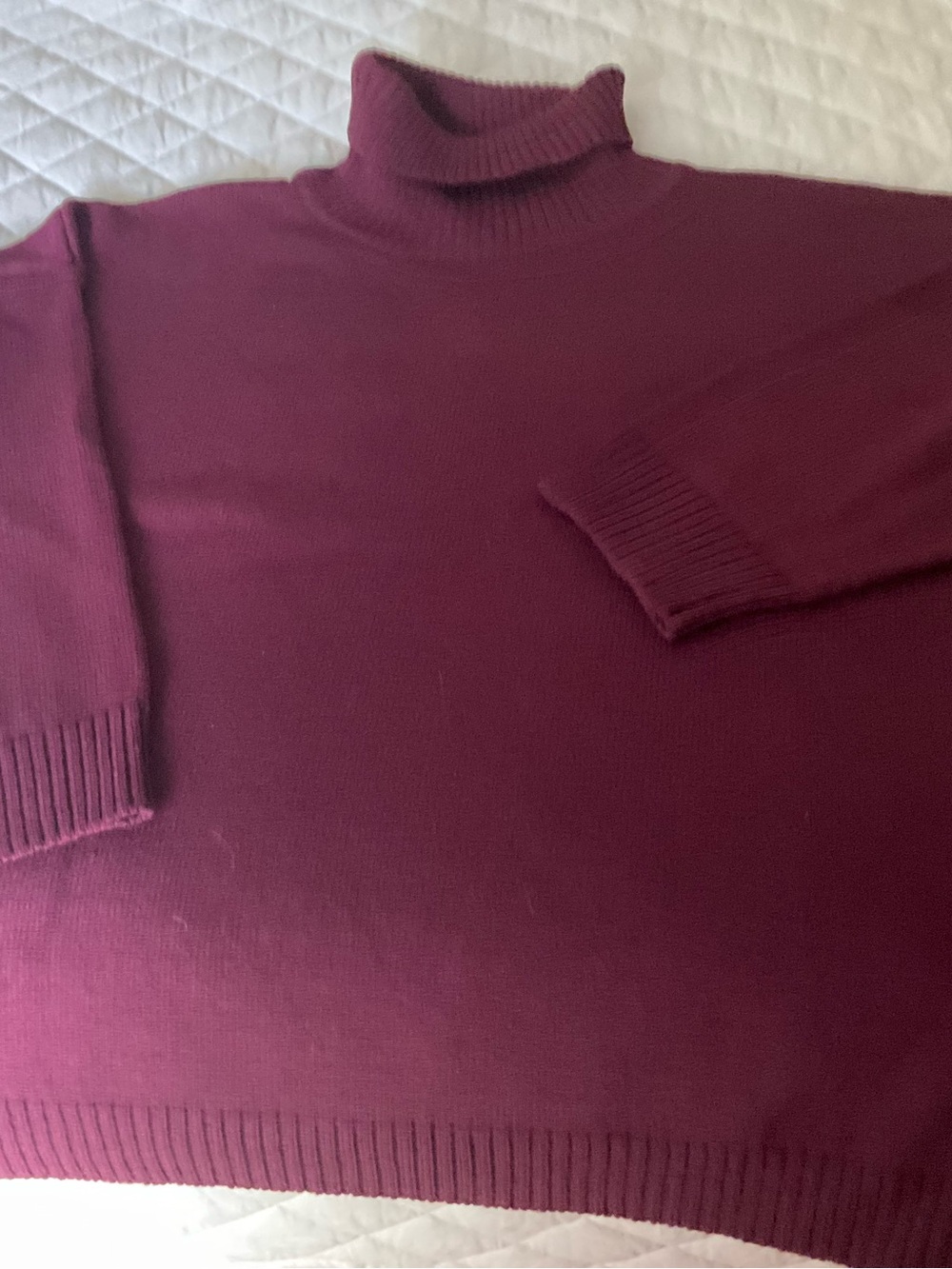 Margaret O'Leary Women's Burgundy Turtleneck Sweater